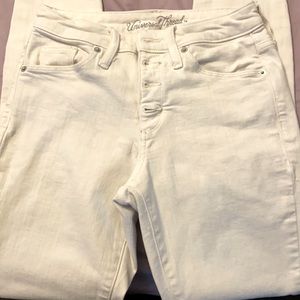 White high rise skinny jeans